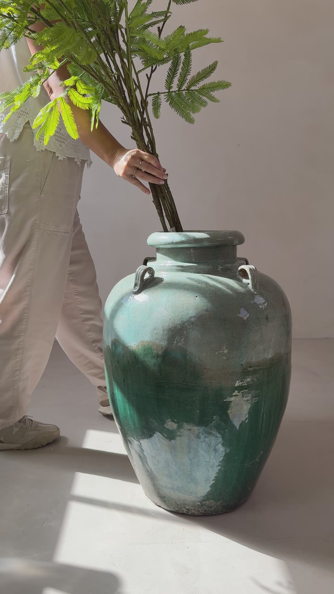 Large Vintage Urn | Emerald