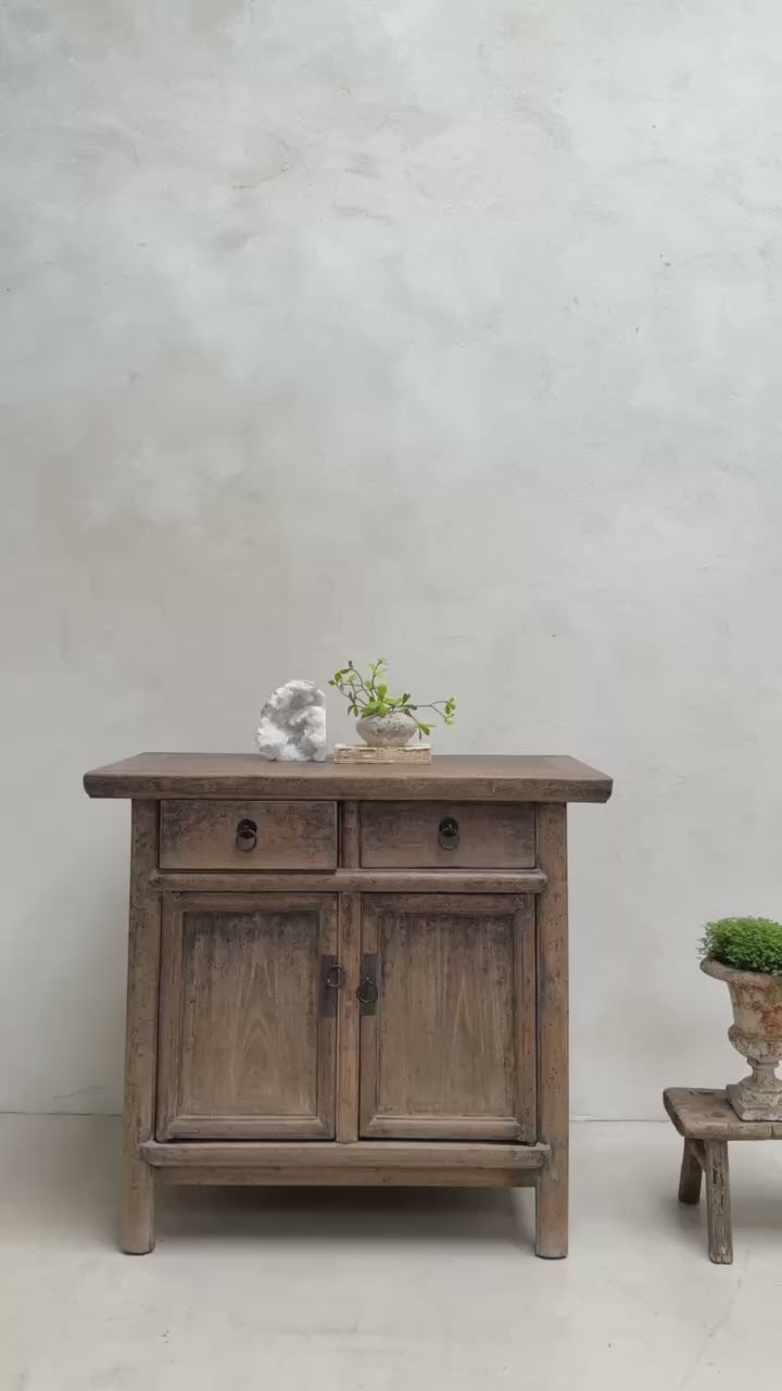Small Antique Elm Cupboards
