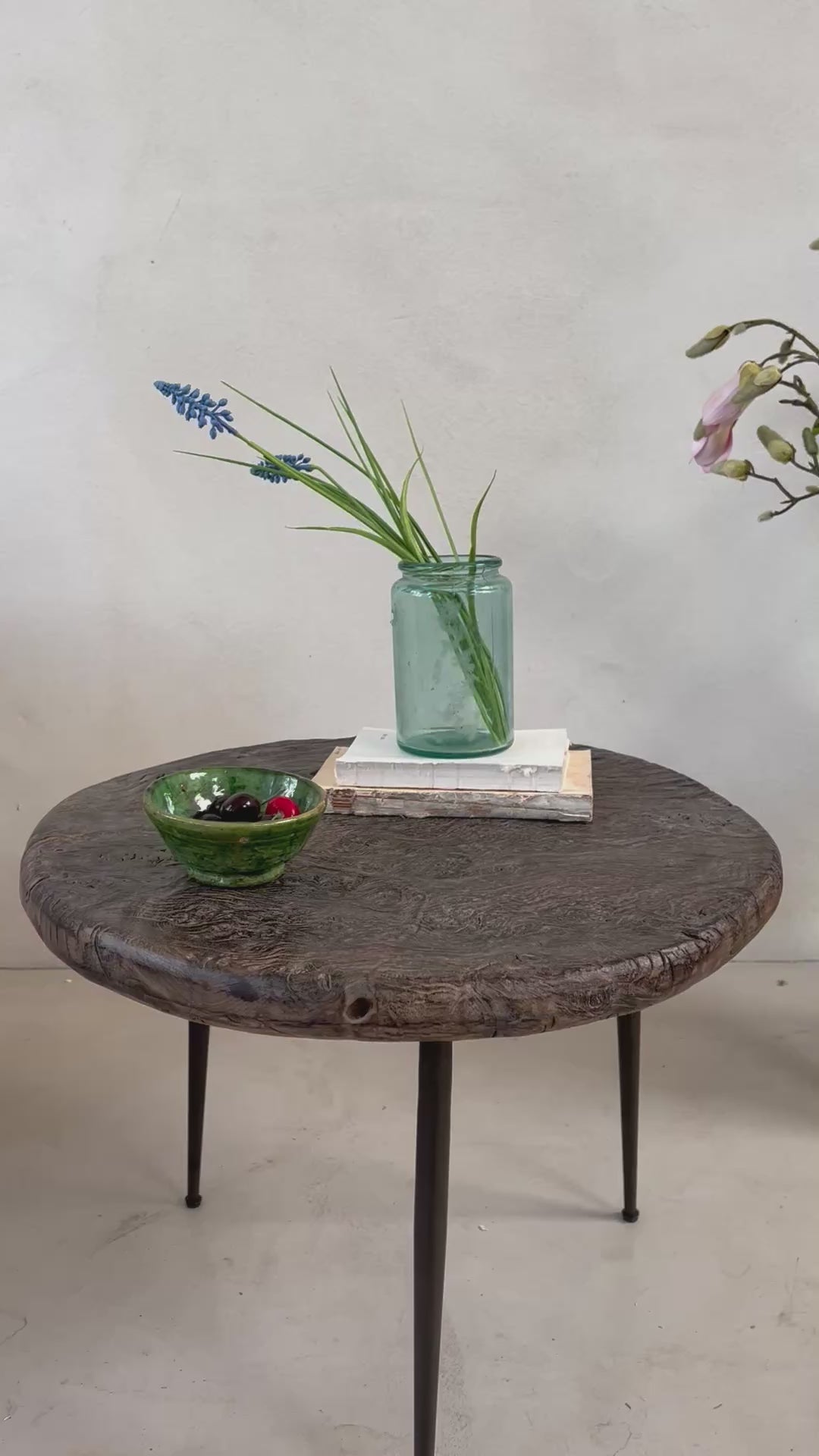 Ancient burr elm side table | Tabitha