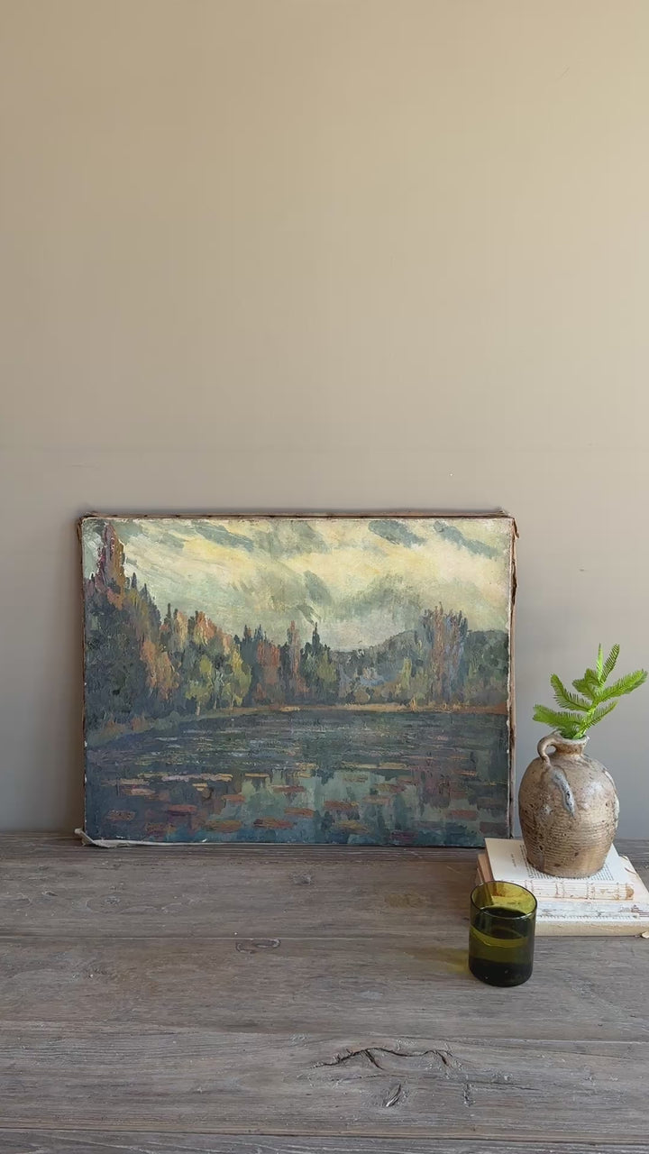 Antique French Impressionist Landscape Painting | Emanuel