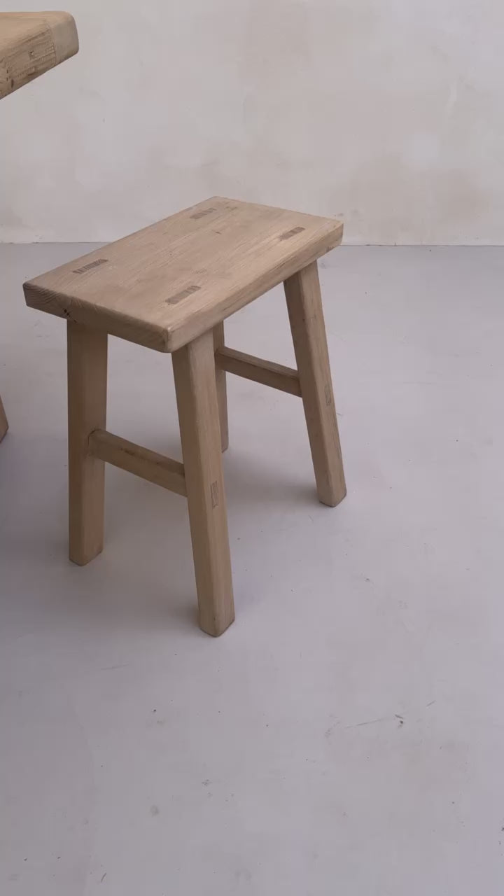 Reclaimed Elm Wood Stool | Dorset