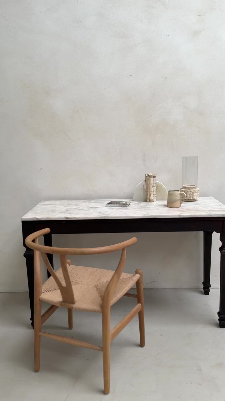 Antique Marble Top Console Table | Desk