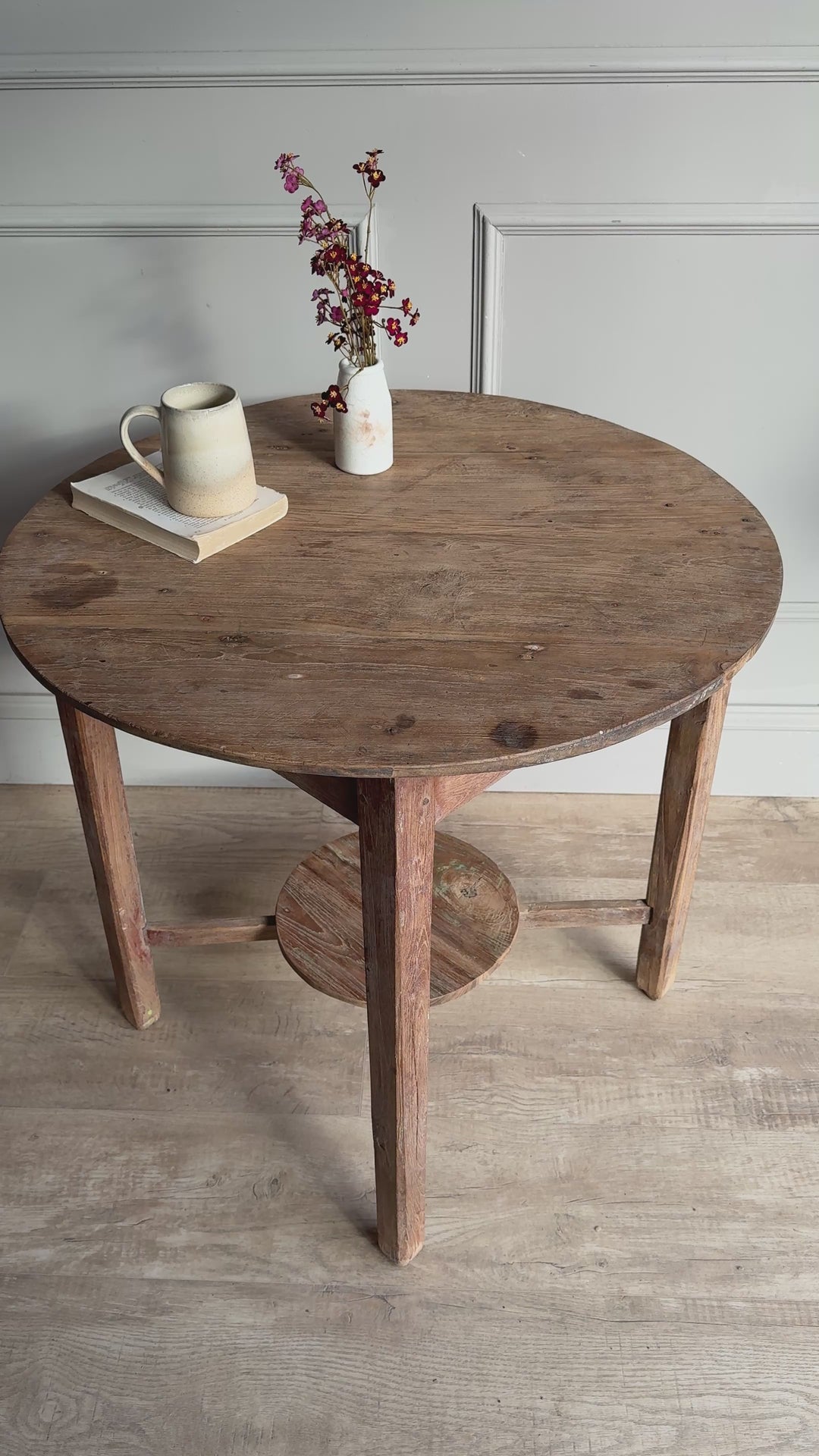 Mid century round side table | Surya