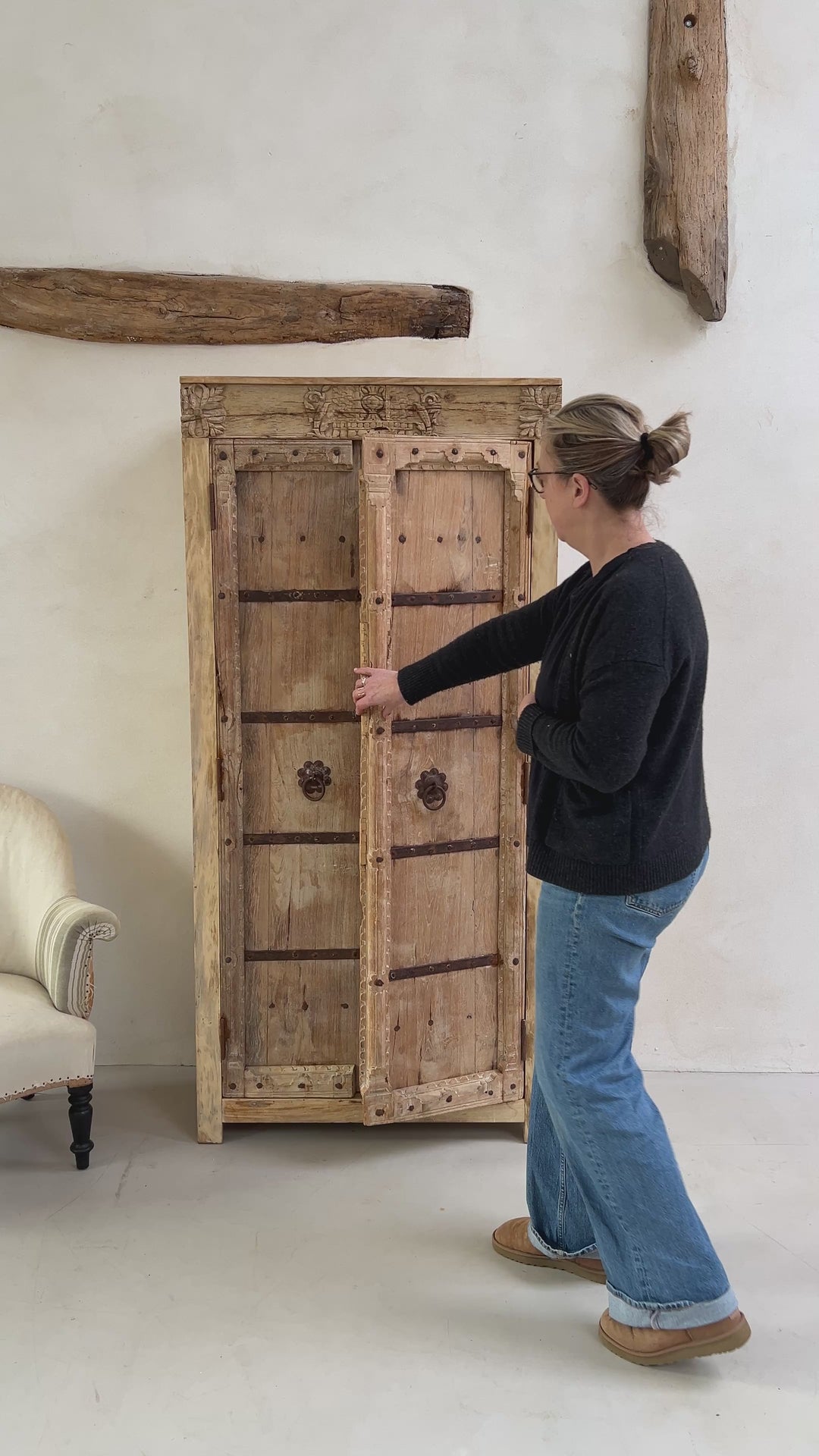 Reclaimed Carved Cupboard | Mina