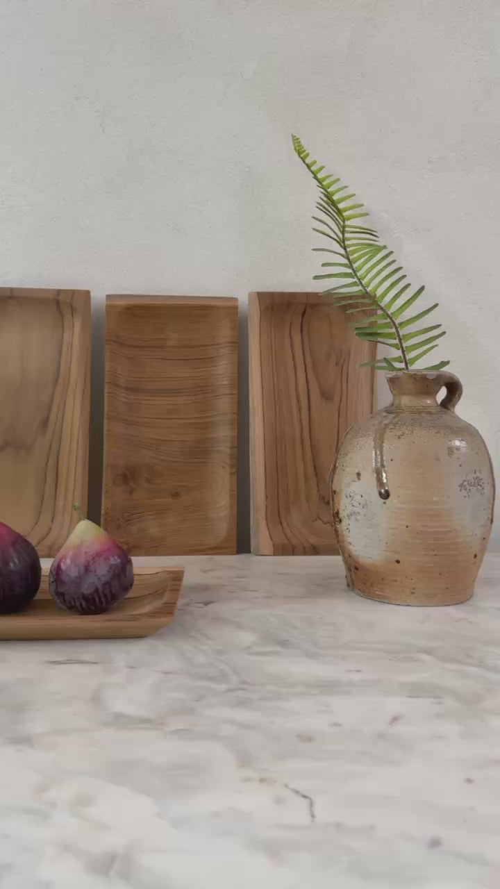 Teak Wood Rectangular Tray