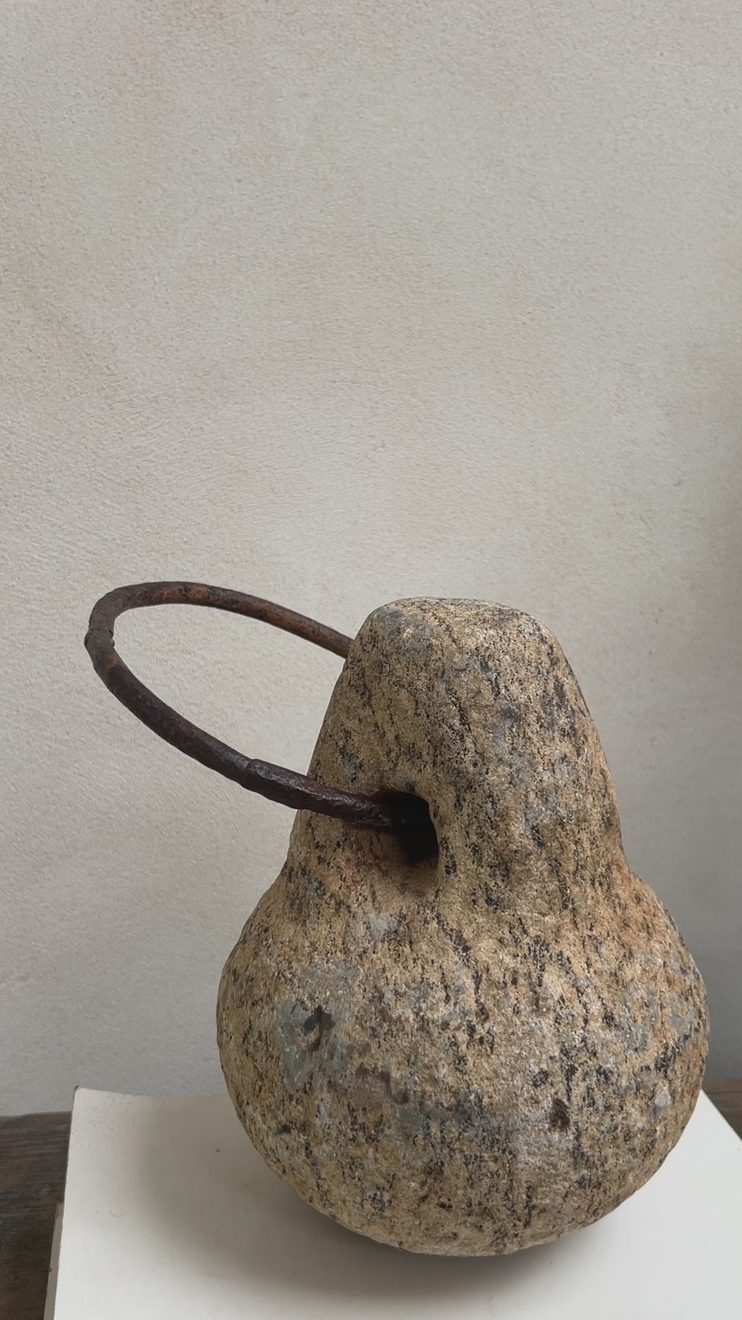 Antique Stone Ring Door Stop