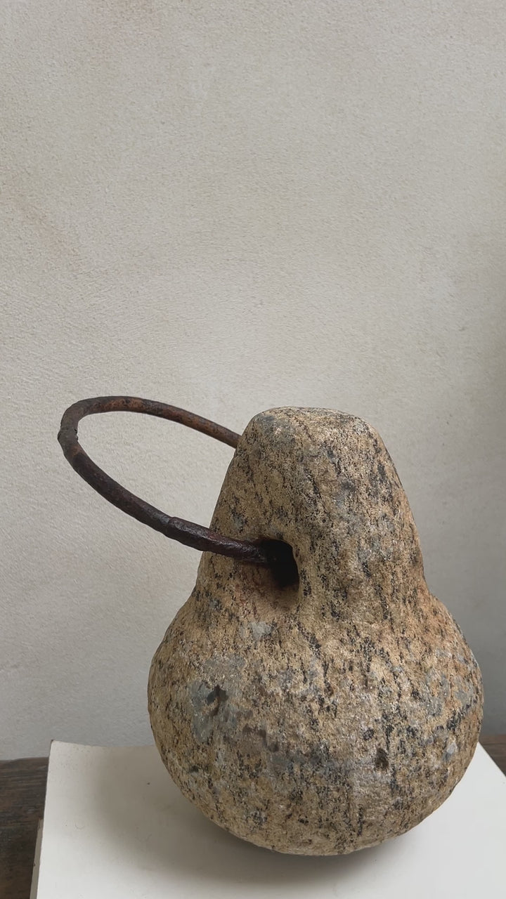 Antique Stone Ring Door Stop