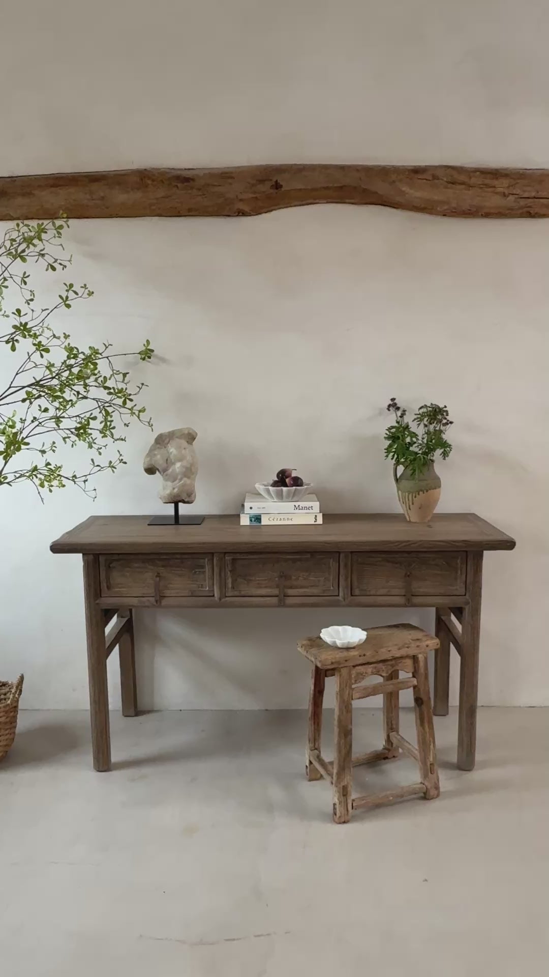 Antique dark wood console table | Hambledon