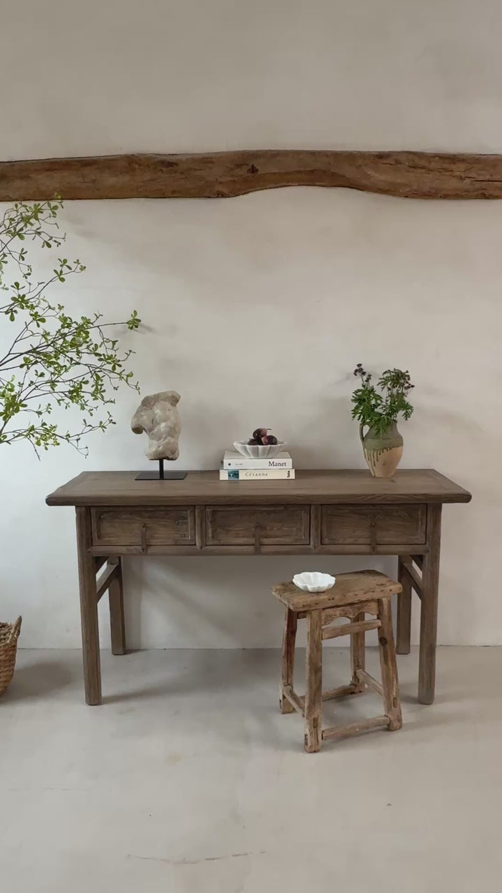 Antique dark wood console table | Hambledon
