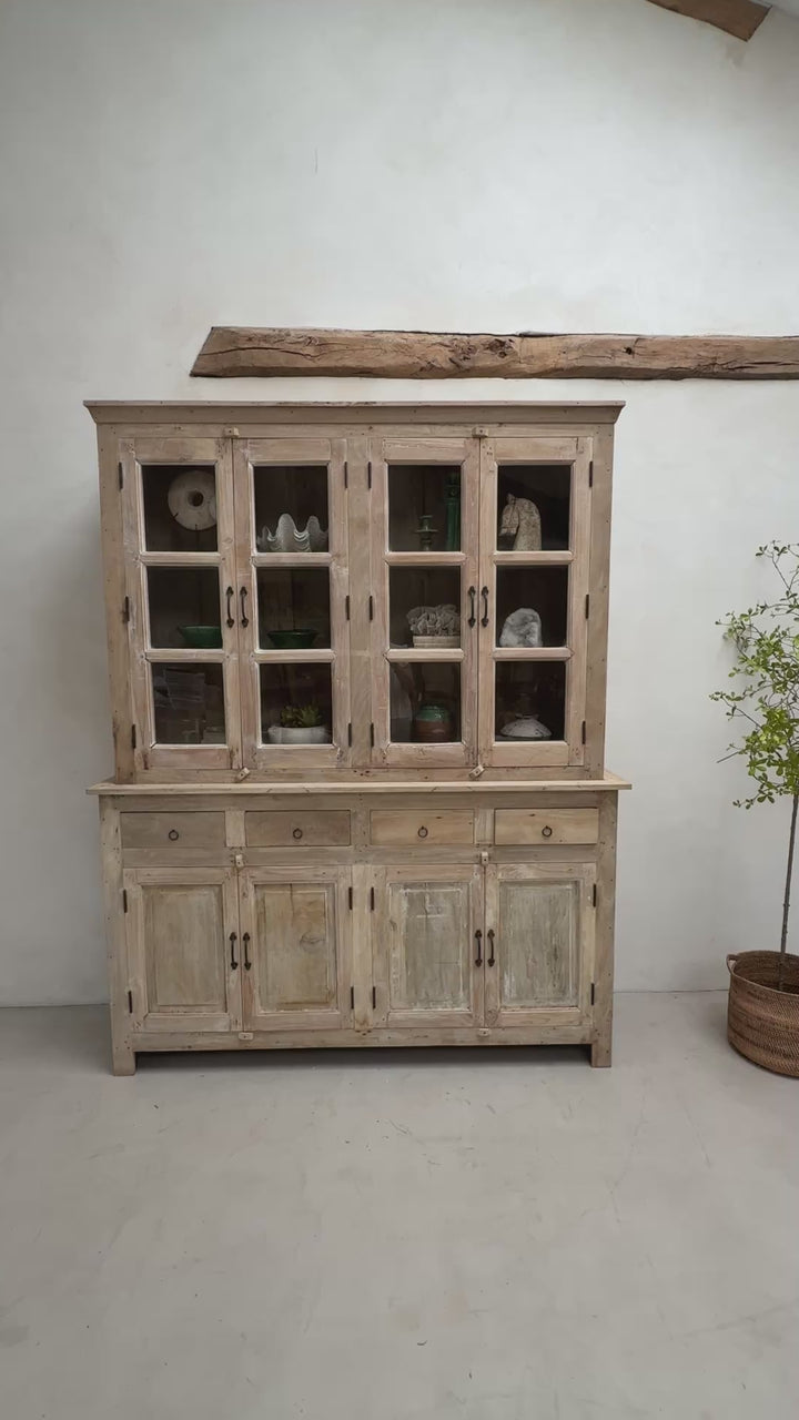 Reclaimed Whitewashed Glazed Cabinet | Solid Wood Dresser Willow