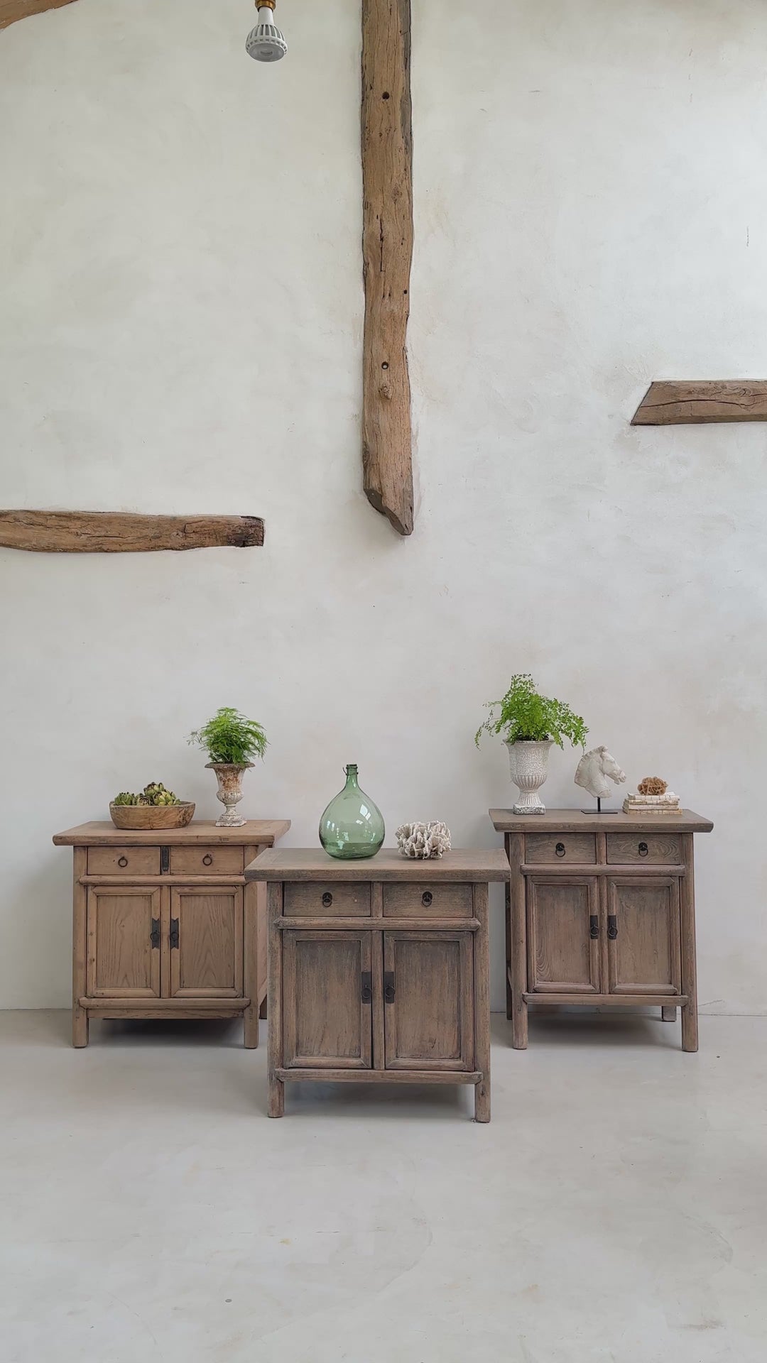 Small Antique Elm Cupboards