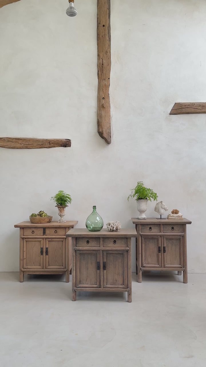 Small Antique Elm Cupboards