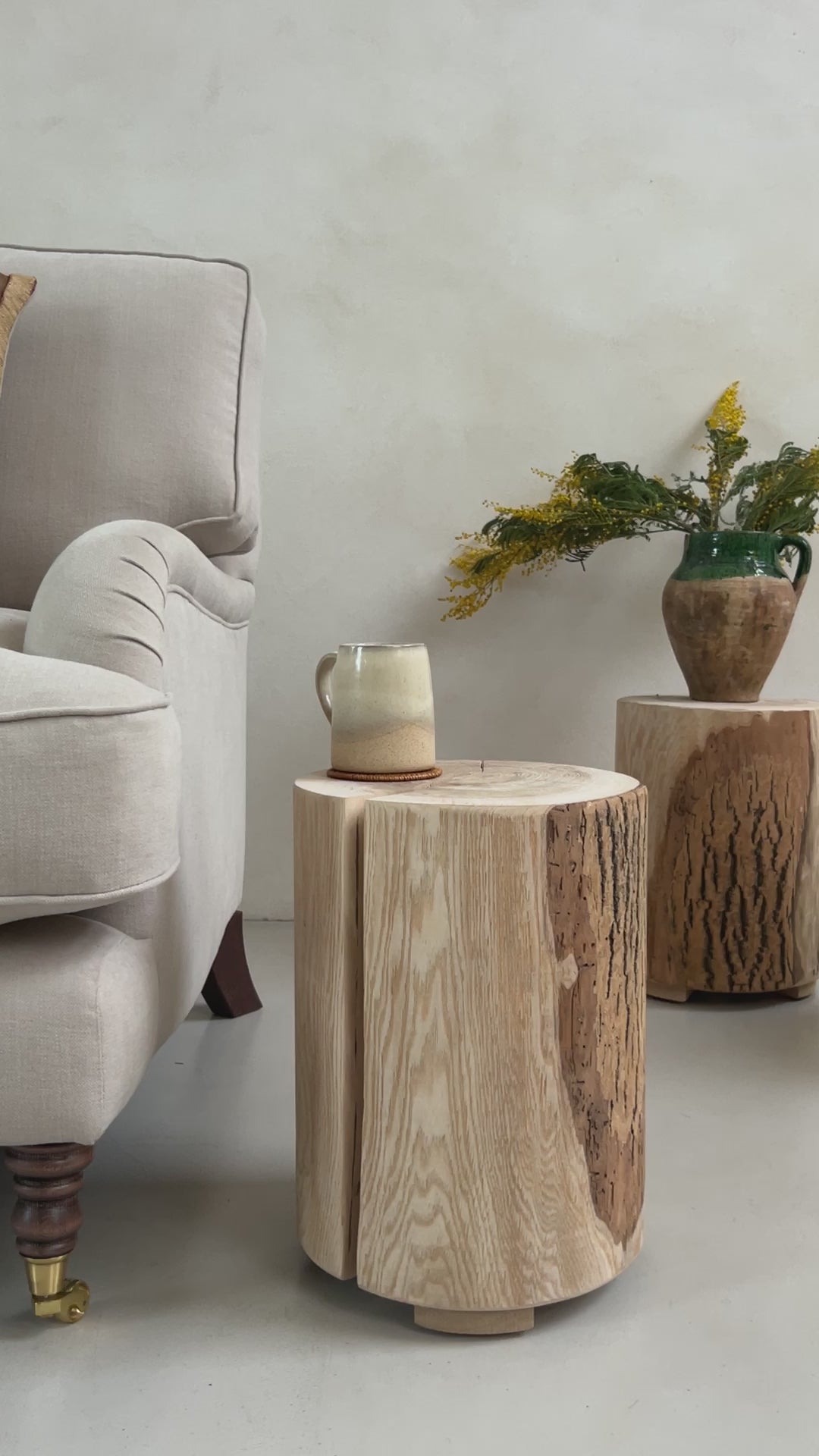 Ash Wood Side Tables