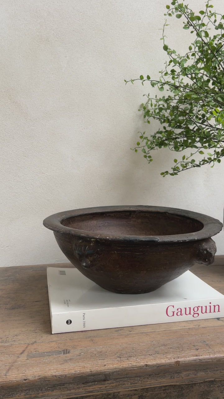 Antique Rustic Ceramic Bowl