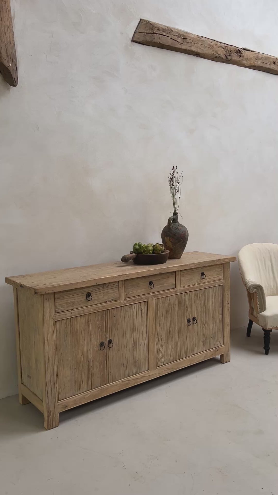 Reclaimed Rustic Elm Sideboard Ashton