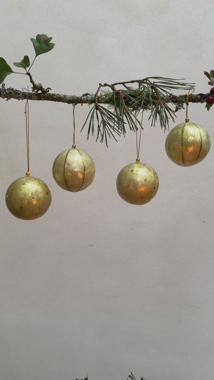 Traditional Lustrous Christmas Decoration | Gold