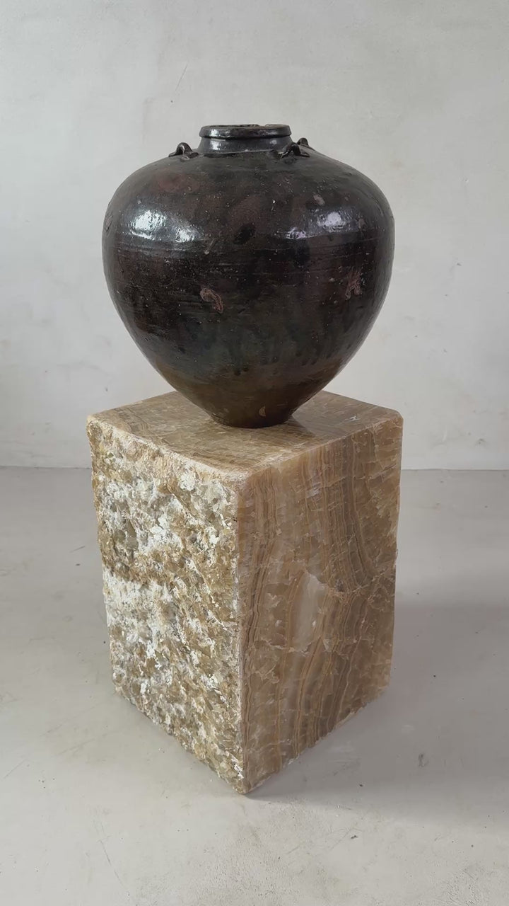 Solid Onyx Plinth | side table