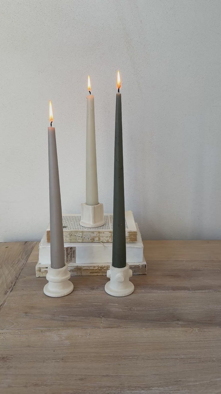 Natural Stoneware Ceramic Candleholder