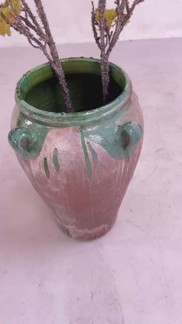 Antique Spanish Olive Urn Large | A