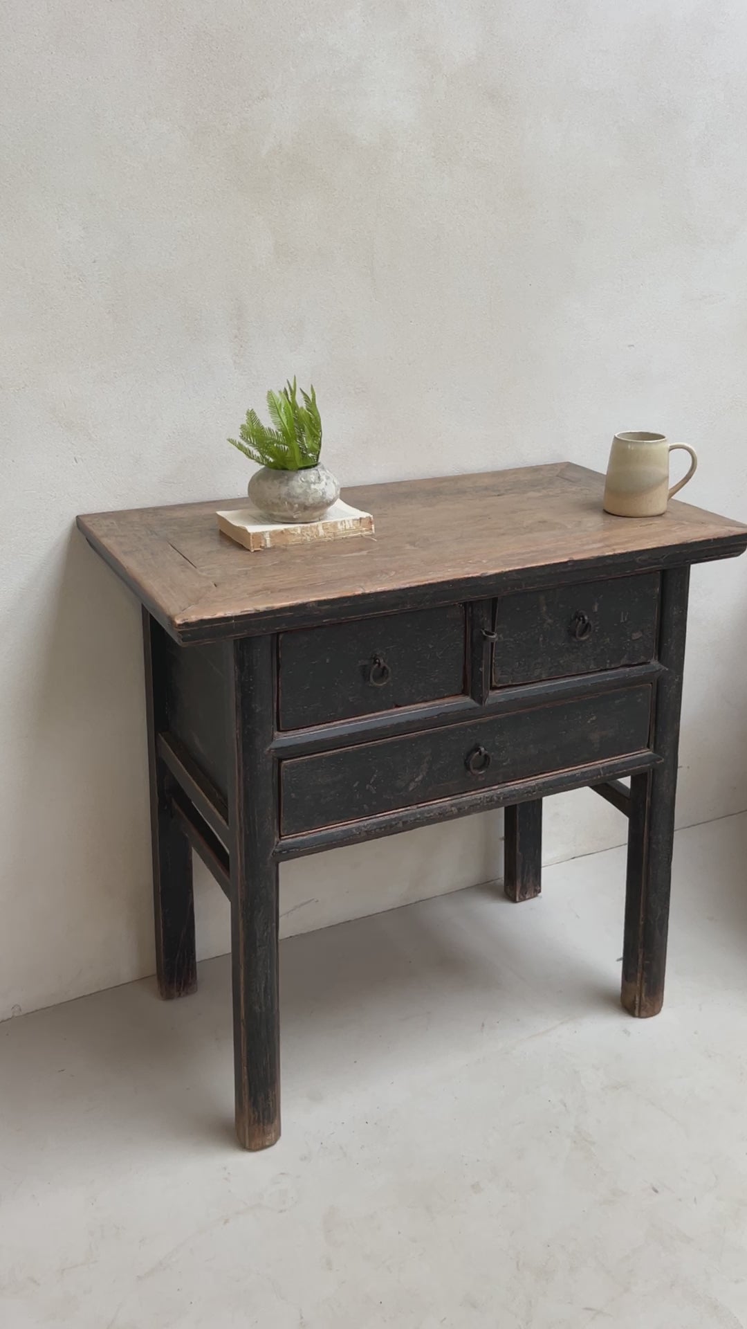 Antique Black Console Table | Snowshill