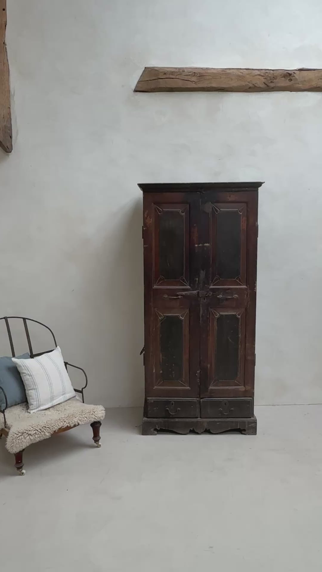 Antique Dark wood Cupboard Dorothy