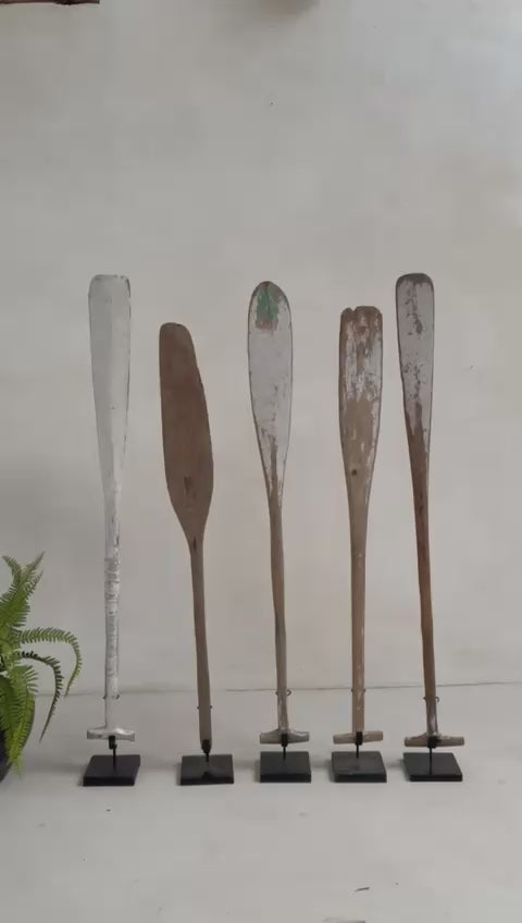 Antique Wooden Oars