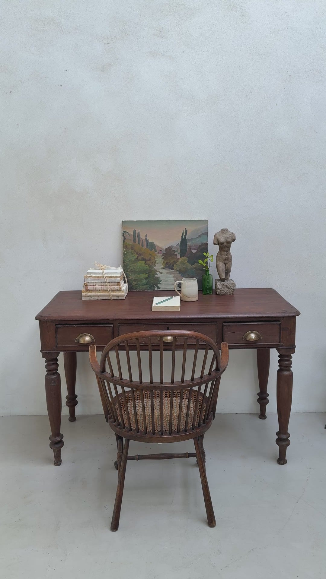 Antique Dark Wood Desk | Harry