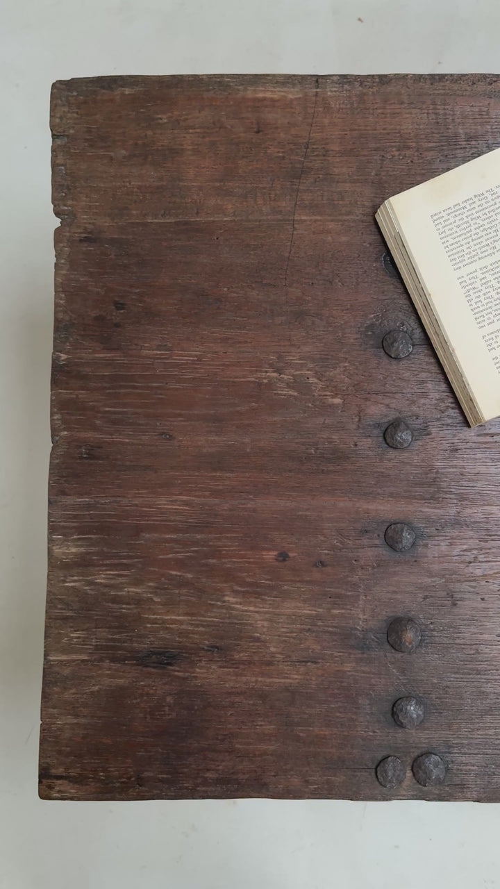 Extra large dark antique door coffee table Orlando