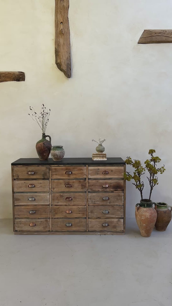 Vintage multidrawer with Slate top | Phylis