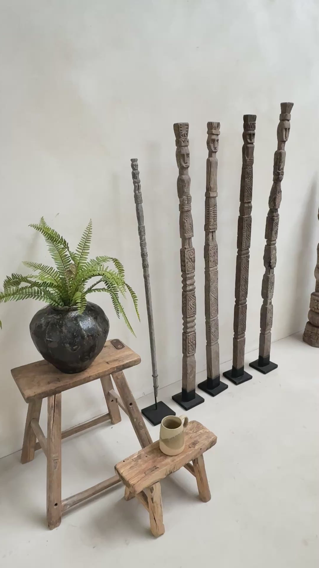 Antique Tribal totem pole