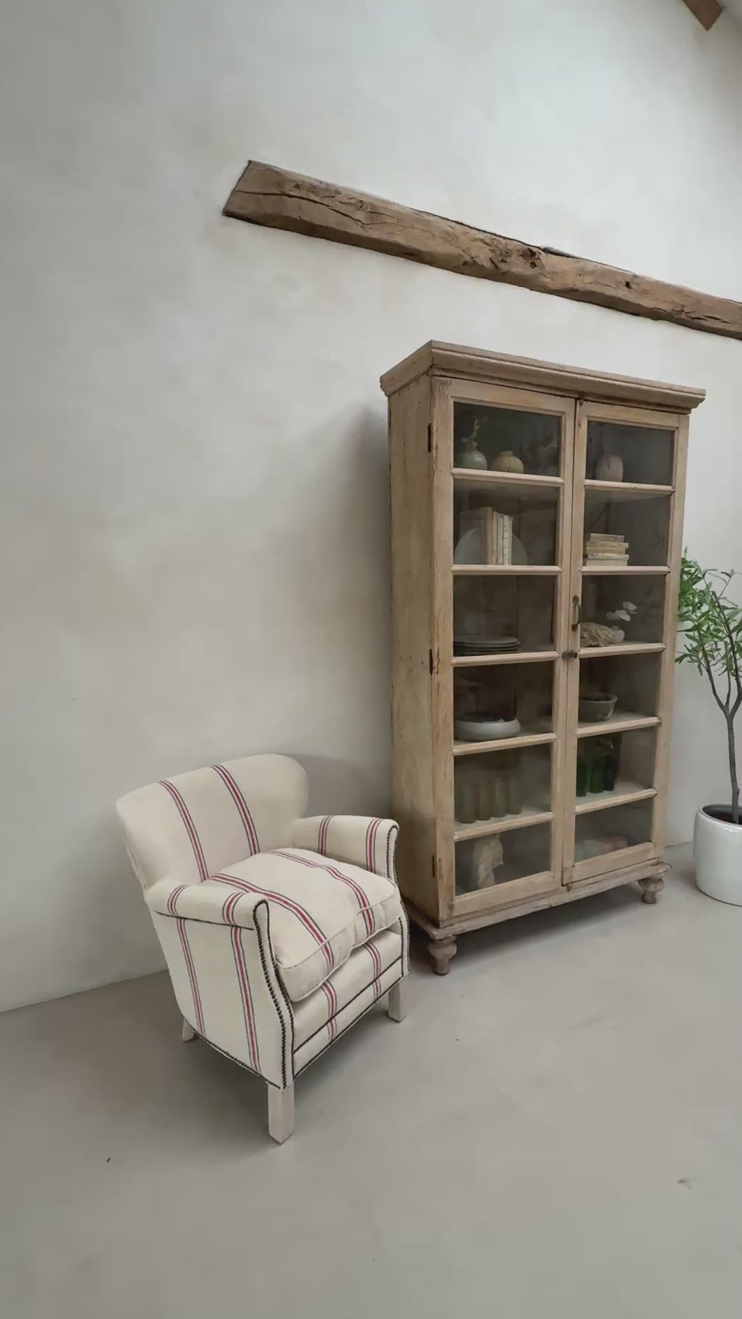 Antique Pine Glazed Armoire | Bourton
