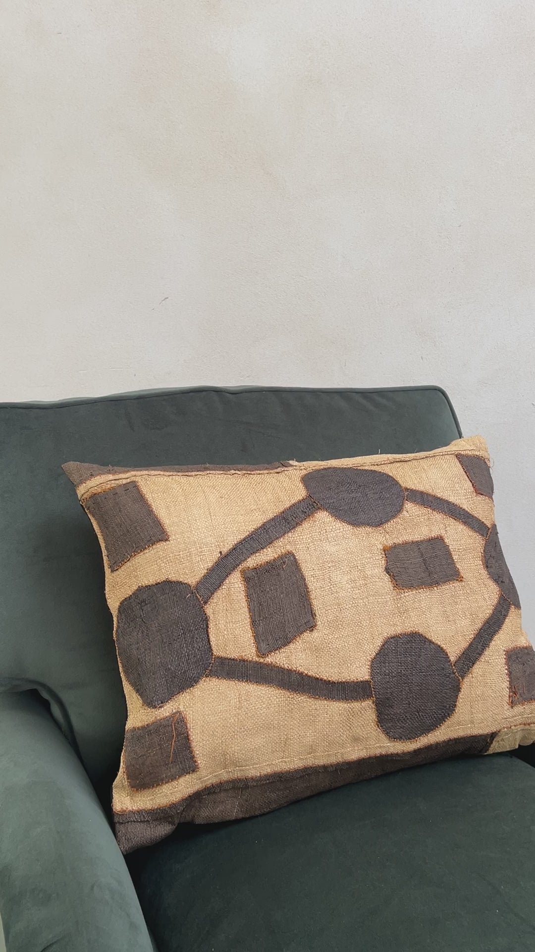 African Kuba Cloth Cushion | Nia Circles