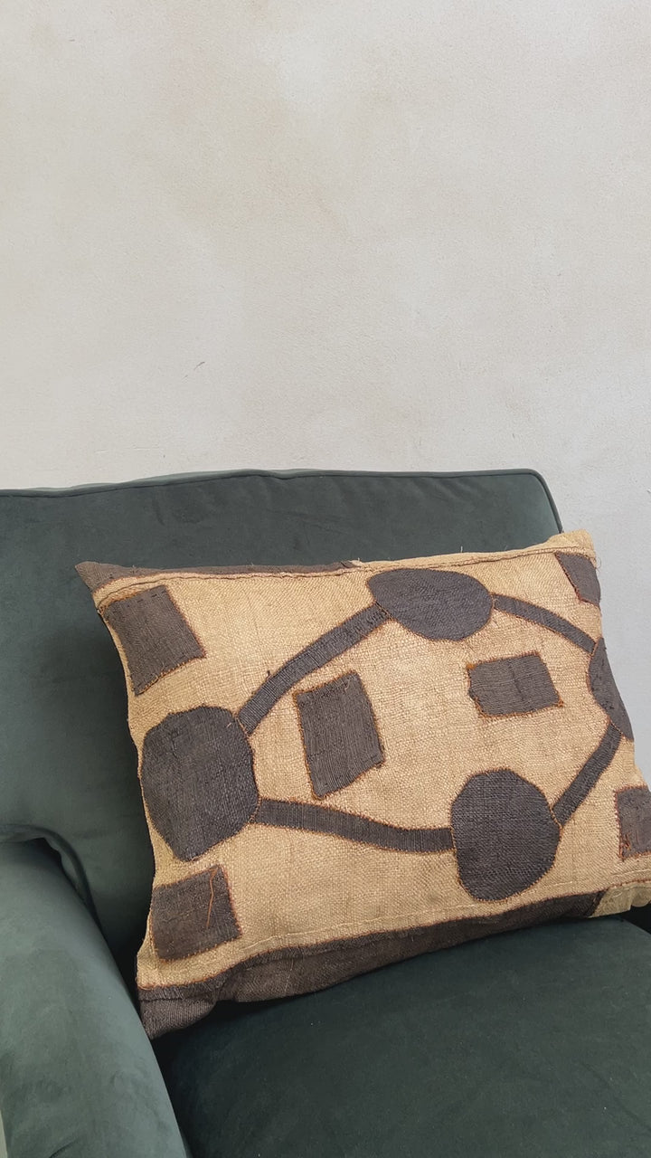 African Kuba Cloth Cushion | Nia Circles
