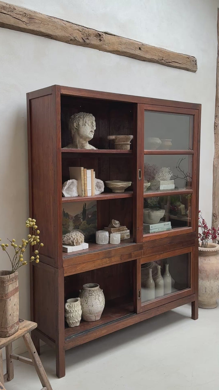 Large Antique School Library Bookcase