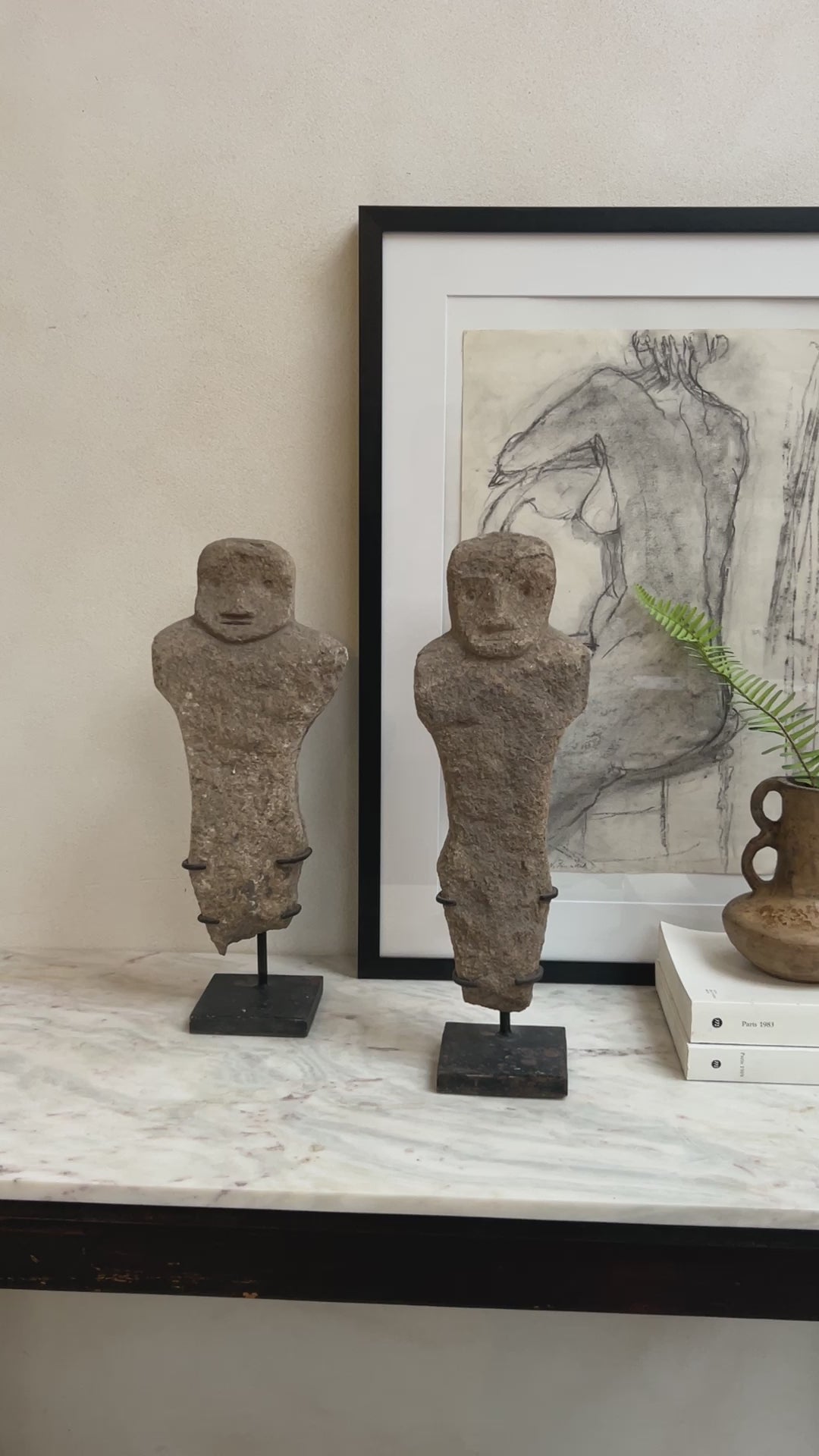 Antique Stone statue on stand | Intan
