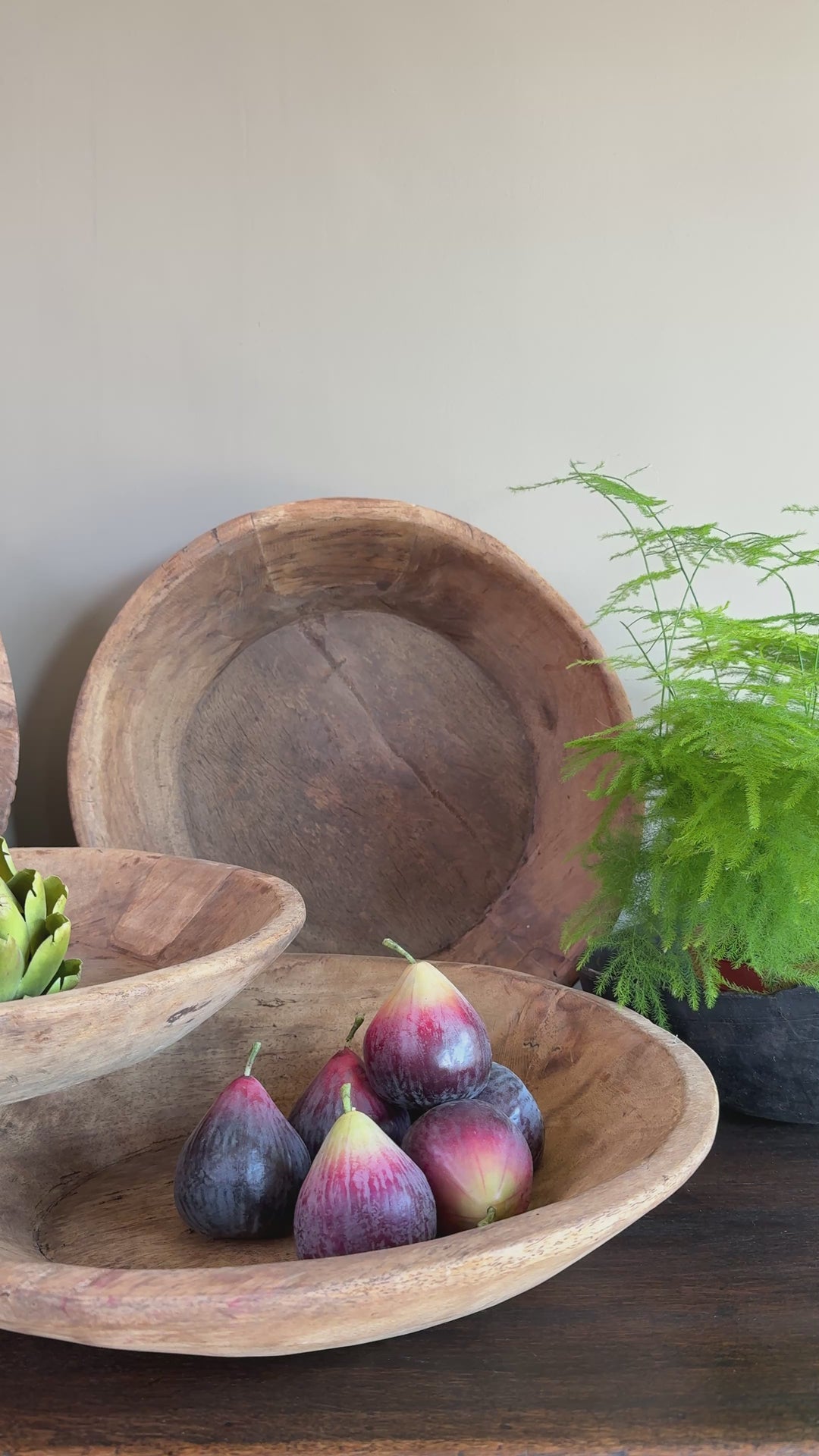 Rustic Vintage Wooden Bowl