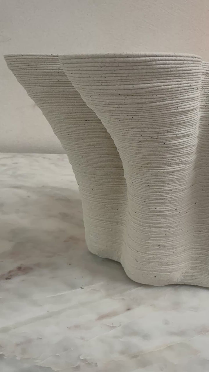 Sculptural Wave Vase