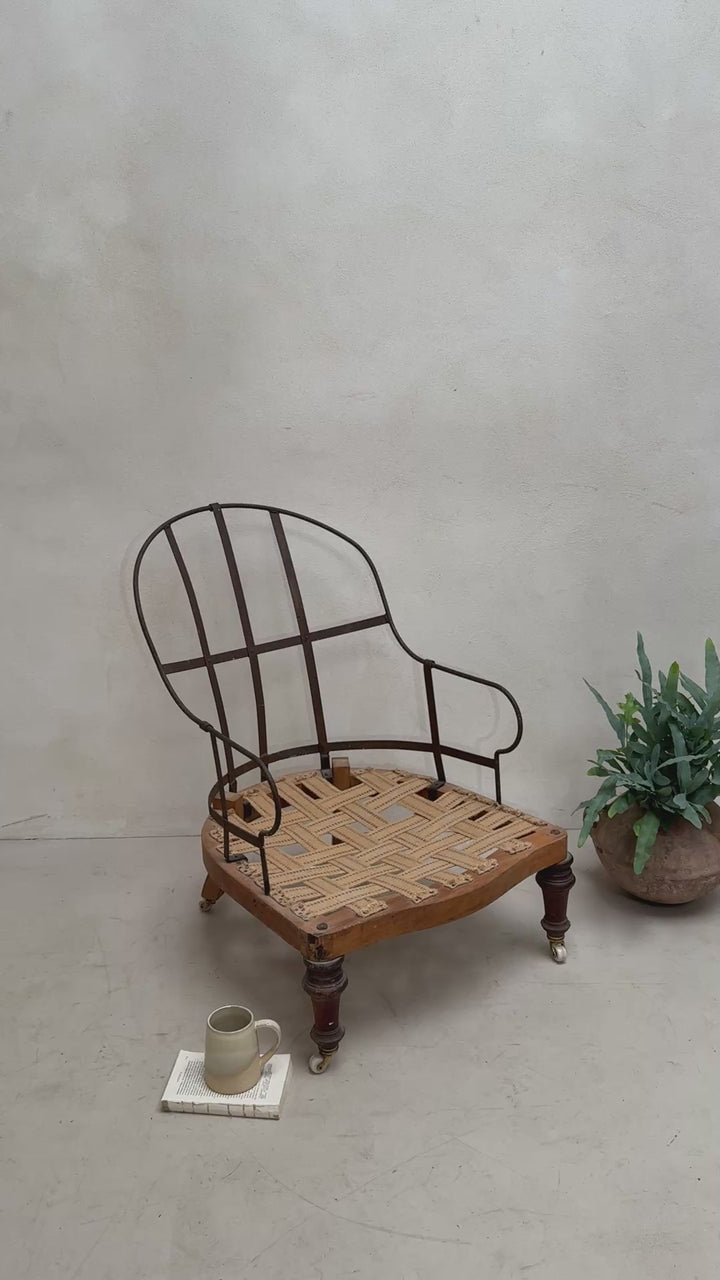 Deconstructed Antique Iron Armchair