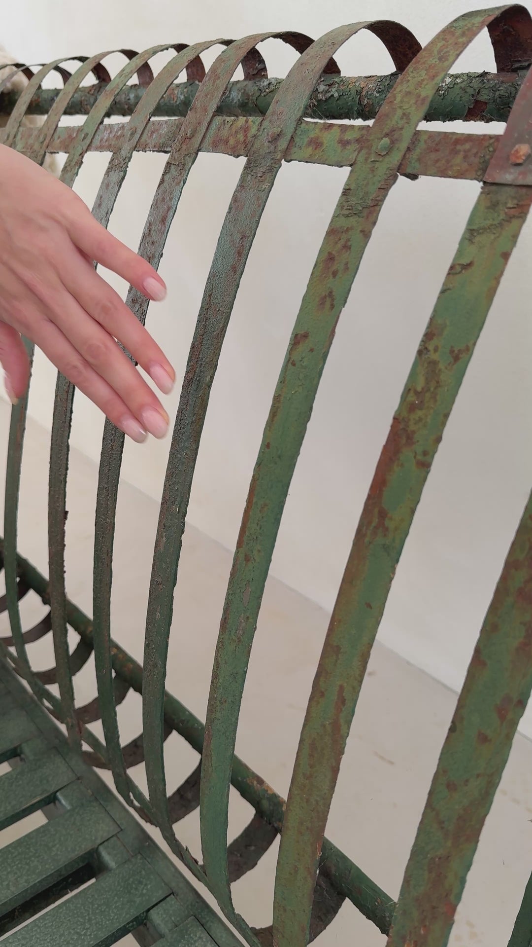 Antique French Metal Garden Bench