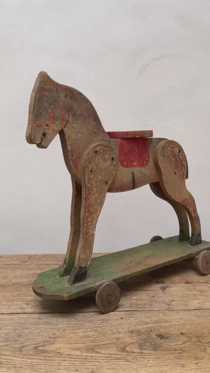 Antique French Wooden Horse | Percy