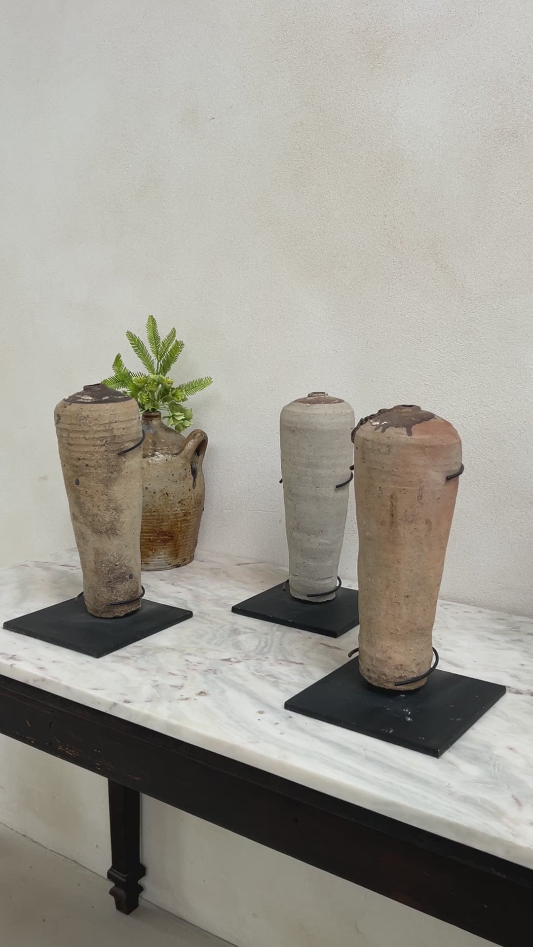 Antique mercury vessel on stand