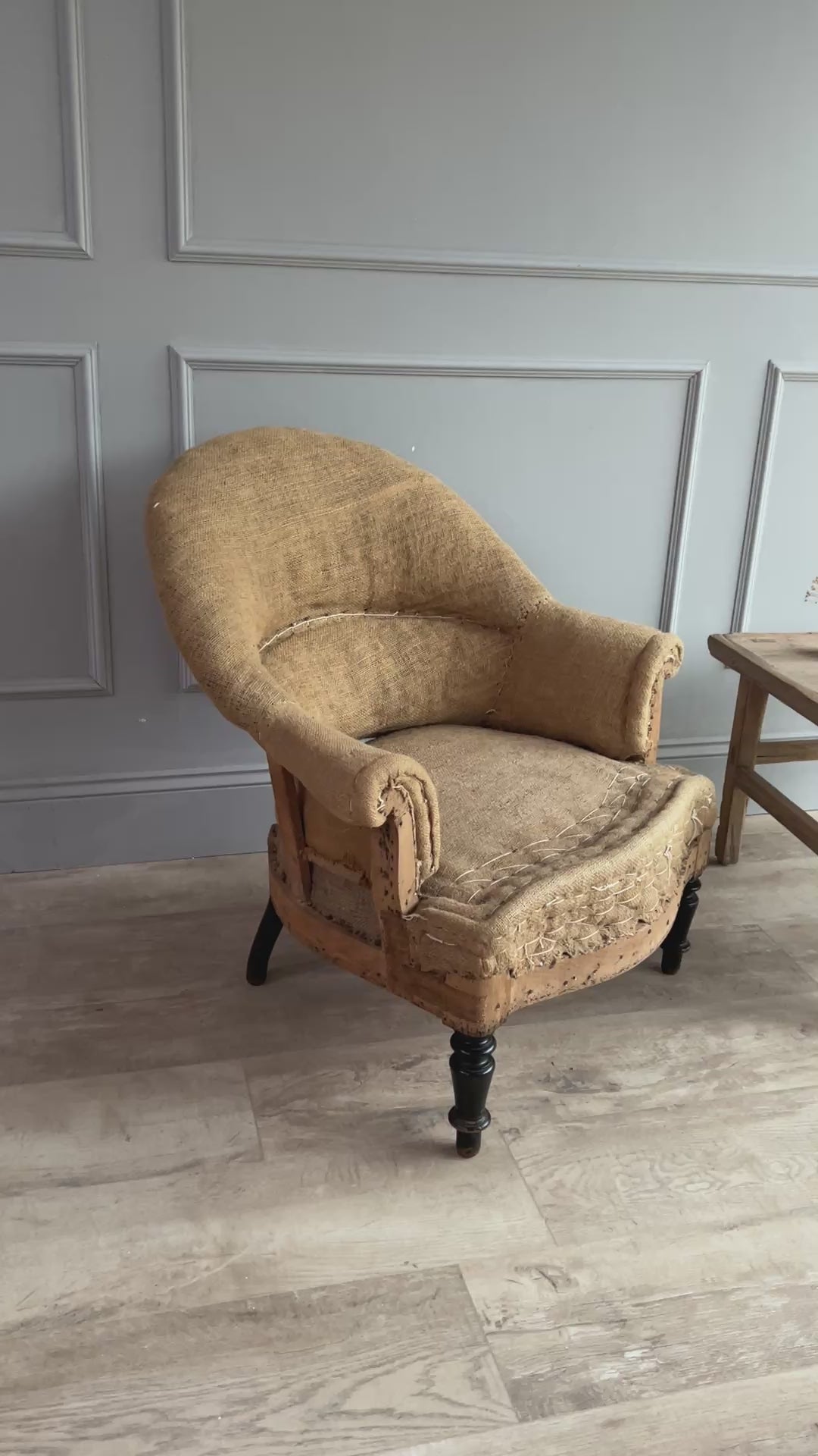 Antique Deconstructed French armchairs