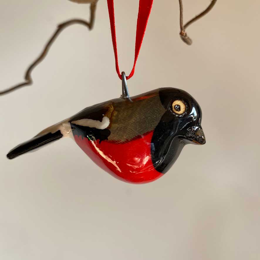 Hand carved Painted Bird | Bullfinch