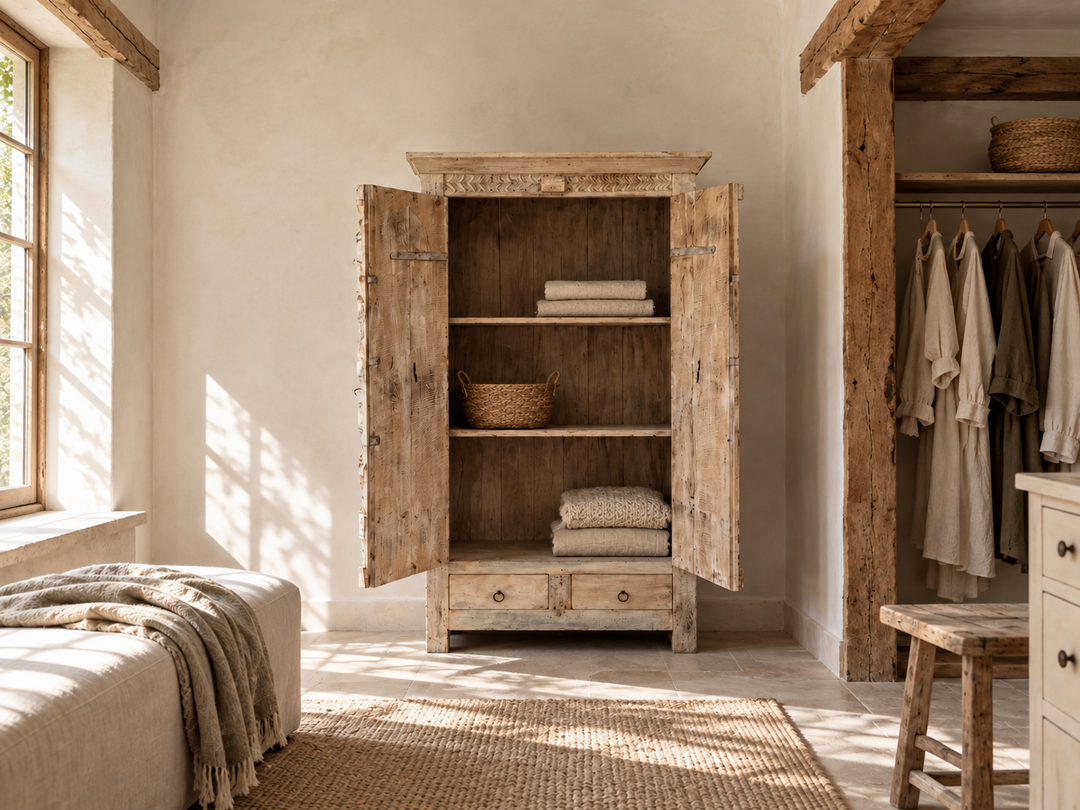 Salvaged Indian Antique Door Cupboard Rena