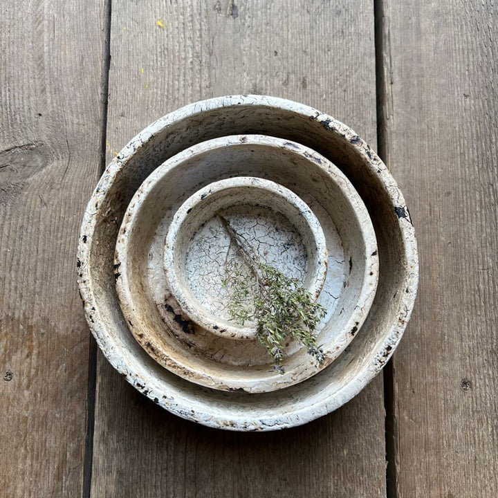 Rustic crackle bowl large