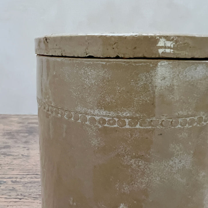 Antique Salt Pot With Lid
