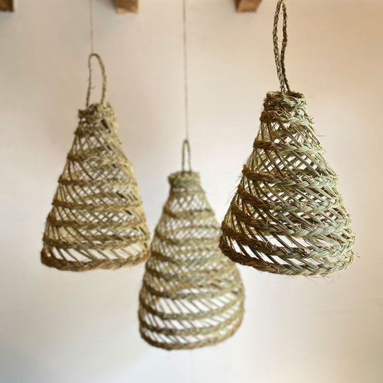 Handmade woven seagrass lantern Large – Home Barn