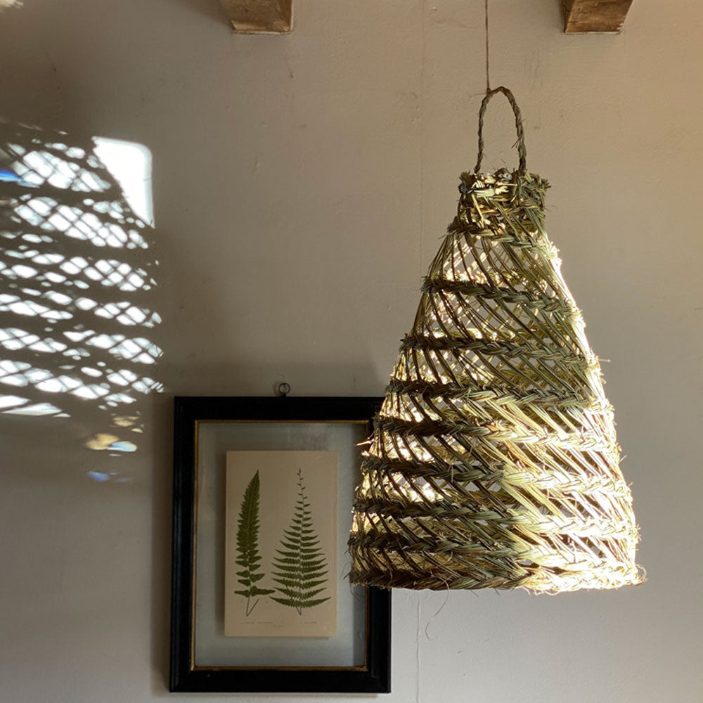 Handmade woven seagrass lantern Large