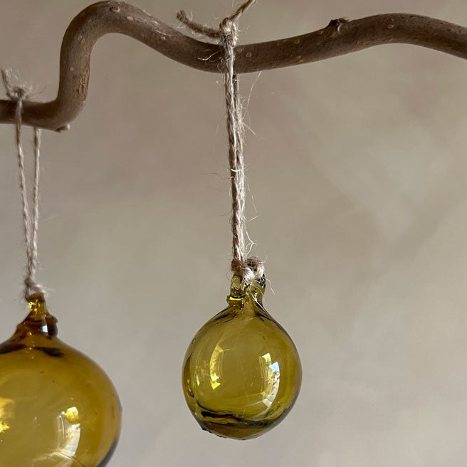 Hand blown Small Bauble | Amber