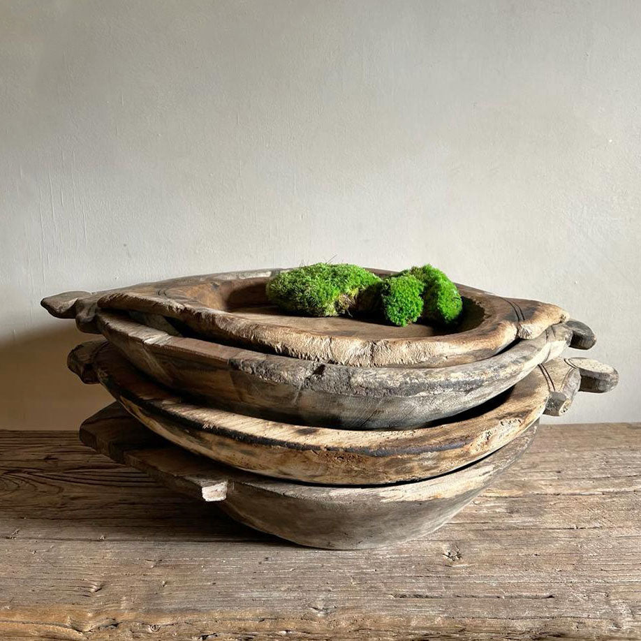 Vintage Wooden Chapati Bowl | Small